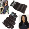 Echte Remy Menselijk Haar 3/4 Bundels Rechte Body Wave Onverwerkte Braziliaanse Virgin Haar Weave Weefs Haarverlenging Grade 10A Natuurlijke kleur