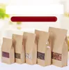 frosted open window kraft paper bag large capacity safety food packing bags clear dried fruit packaging bag stand up zipper valve bags