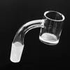 beveled edge quartz banger 4mm bottom 25mm OD Nail Female Male Hookahs for dab rig glass water pipe bong