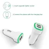 Skylet LED -dubbla portar Billaddare 5V 2.1A Power Adapter Fordon Portable USB Car Charger Adapter för Samsung iPhone Huawei Universal -telefoner i OPP Bag