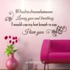 Spedizione gratuita Romantico Proverbi inglesi Adesivi murali Decorazioni per la casa Lettere Camera da letto Poster murali Accessori per la decorazione della casa in stile Europa