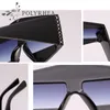 2021 Luxus Übergroßen Quadratischen Sonnenbrille Frauen Retro Mode Designer Großen Rahmen Unregelmäßigen Sonnenbrille Mit Fall