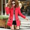 Hiver épaissir Parkas manteau chaud longue femmes Parka grande fourrure à capuche Parkas femmes hiver manteau mince veste rembourrée