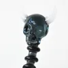 New 3.9 Inch Mini Skull Bullfighting Glass Dabble Wax dab tool with Colorful Thick Pyrex Glass Dabber Tools for smoking