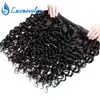 Brasilianska Virgin Hair Water Wave 3 eller 4 buntar Människor Hårväv Obehandlat Peruvian Malaysian Indian Hair Buntlar Natural Black Wholesale