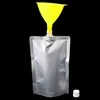 Doypack 150ml 250ml 350ml 500ml Aluminum Foil Stand Up Spout Liquid Bag Pack Beverage,Squeeze,Drink Spout Pouch QW8803