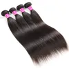 Cheap 8A Brazilian Virgin Human Hair Wefts Straight Malaysian Hair Weave Bundles Unprocessed Deep Wave Human Hair Extensions Black Color