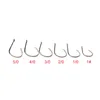 6 Sizes 1#-5/0# 7381 Sport Circle Hook High Carbon Steel Barbed Hooks Asian Carp Fishing Gear 200 Pieces / Lot WH-2