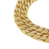 Mens Gold Miami Cuban Link Chains Fashion Hip Hop Iced Out Chain Hiphop Colar Jewelry3318062