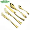 JANKNG 20-Piece 18/10 المقاوم للصدأ أواني الطعام مجموعة rainbow السكاكين عشاء سكين شوكة شوكة ملعقة المائدة خدمة لمدة 4