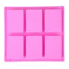 6 Cavities Handmade Rectangle Square Silicone Soap Mold Chocolate Cookies Mould Cake Decorating Fondant Molds 1 Piece