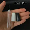 Needle Bottle Plastic Long Thin Tip PET for 10ml 15ml Empty Juice Dropper Bottle with Childproof Cap