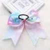 Unicorn Hair Bows Детские Девушки Эластичные Волосы Ленты Лента Бантика Волосовая Веревка повязки повязки Новый DDA762