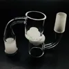 Réacteurs de noyau de Banger de marteau de quartz de fond opaque de 4 mm + capuchon de manivelle en verre 10 mm 14 mm 18 mm clous de marteau de quartz mâle femelle pour les plates-formes Dab Bongs