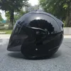 Schwarze Motorrad Half Helm Outdoor Sport Männer und Frauen Motorrad Racing Helm Open Face DOT GESPRÄTE1