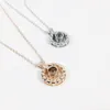 Nouvelle Arrivée Rose Or Argent Je t'aime Projection Pendentif Collier Romantique Amour Mémoire De Mariage Collier