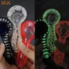 Glow in The Dark Pyrex Glass Oil Burner Pipe Tobacco hand pipe Bubbler New Design Heady Beaker Bong Water Pipes Dab Rigs