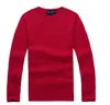 Gratis frakt 2023 Ny högkvalitativ mil Wile Polo Brand Men's Twist tröja Knit Bomulltröja Jumper Pullover Tröja Män