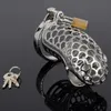 New male chastity device designs new -steel chastity belt for men new chastity devices snake design cock cage with removable spike ring