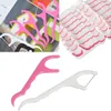 300pcs dental floss interdental escova dentes vara palitos de dente fio dental floss escolher dente plástico picks hs11