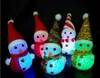 크리스마스 조명 플래시 화려한 빛나는 눈사람 눈사람 나이트 라이트 컬러 크리스탈 입자 6*12 cm LED 레이브 장난감