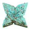 New Print Twill Silk Scarf For Women Headband Female Large Square Scarves Fashion Shawls Wraps Wholesales 130cm*130cm