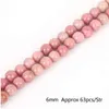 Groothandel natuurlijke rhodochrosite steen kralen losse spacer kraal voor sieraden maken 15 '' DIY armbandnecklace 4 / 6/8 / 10mm