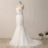 2018 New Sexy Sweetheart Lace Crystal Mermaid Wedding Dresses With Lace-Up Floor_Length Bridal Gowns Vestido De Novia BM03