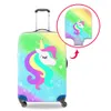 Rainbow Cartoon Unicorn Printing Bagage Cover voor 18-30 Inch Case Dames Elastische Koffer Beschermende Covers Dames Stof Reisaccessoires