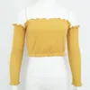 Summer Women Sweaters Sexy Off Shoulder Crop top Sweater Pull Femme Short Casual Slim Pullover Knitted Jumper