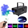 freeshiping contrôle sans fil LED 500W brouillard fumez la machine à fumée RVB RGB couleur éjecteur de fumée de fumée LED DJ Partie Stage Scène de fumée