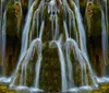 Personnalisé 3D Retour mural HD Waterfall Paysage Plancher Carrelage Peinture Chambre à coucher Salon PVC Étanche Etanche Perte d'écran Autocollant