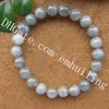 10PCS Labradorite Crystal Armband 8mm Grå Moonstone Blue Flash Round Pärlor Healing Energy Armband Spectrolite Wrist Armband Anti Stress