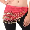 Belly Dance Skirt Scarf Hip Wrap Belt Chiffon 3 Rows 128 Coins Belt Skirt Party Decoration 200pcs OOA5195