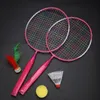 Barn barn badminton racket racket shuttlecock set legering badminton racket övning träning lätt vikt racket med bollar