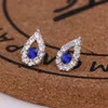 Damesmodester Moon Moon Rhinestone Stud oorbellen Pentagram Stars Studs oorbellen feestdecoratie accessoires 120pair T1C097