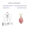 ファッションレディースファンシーナチラールピンク宝石石石ネックレスイヤリングジュエリーセットメタルチェーンネックレスギフト