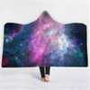 Blankets Fashion Starry Sky Printed Winter Sofa Bed Wearable Soft Warm Fleece Fabric Throw Blanket Home Textile