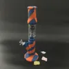 Tubo del narghilè del silicone di alta qualità con il tubo del narghilè con il vetro 8 dell albero del braccio Permetrato 14.5 pollici DAB Rig