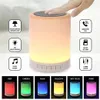 Bluetooth Wireless LED Touch Speaker Stereo Sound Colorful Light Lamp Music Player Loudspeaker Portable Night Lighting TF Card