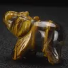 Dingsheng Natural Crystal Quartz Stone Howlite Tiger Eye Elephant Figur Carving Stone Longevity Turkos Healing Reiki Stones Craft