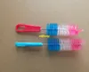 100 stks / partij 150 * 70 * 28mm kleurrijke nylon reinigingsborstel voor babyvoeding fles spuitbuis glas cup borstels B53101