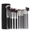 Alta Qualidade 12pcs Makeup Brushes Set com suporte Eye lash Lips sobrancelha Pó Blush Beleza Escova Make Up Tools Eyeshadow escovas de cosméticos