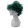 Dark Short Green Anime Cosplay Wig of valgus 6 Inch Heat Resistant Both Men's and Women's Full Synthetic Wigs