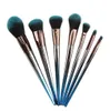 Makeup Brush Kit 7st Set Professionell Pulver Foundation Eye Shadow Blush Make Up Eyeshadow Brushes Kits A869