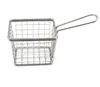 Chips Mini Fry Baskets rostfritt stål Fryer Basket Siler Servering Food Presentation Cooking Tool Pommes Fries Basket