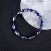 Czarny Kamień Naturalny Leczniczy Koraliki Sporty Charm Bransoletki Bangle Dla Mężczyzn Kobiety Moda Party Decor Biżuteria