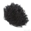 Neue Echthaar-Pferdeschwanz-Haarteile zum Anklipsen, kurzes, hohes Afro-Kinky-Curly-Echthaar, 120 g, Kordelzug-Pferdeschwanz-Verlängerung für schwarze Frauen