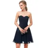 2018 Chiffon Auf Lager Kurze Heimkehrkleider unter 50 Echte Fotos Schatz-Mini-Partykleider sexy marineblaues kurzes Abschlusskleid 12674