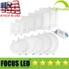 Stock de EE. UU. Ultrafino 9W 12W 15W 18W 23W Panel de luces LED SMD2835 Downlight AC110-240V Accesorio Luz de techo hacia abajo Cálido / Frío / Blanco natural 4000K